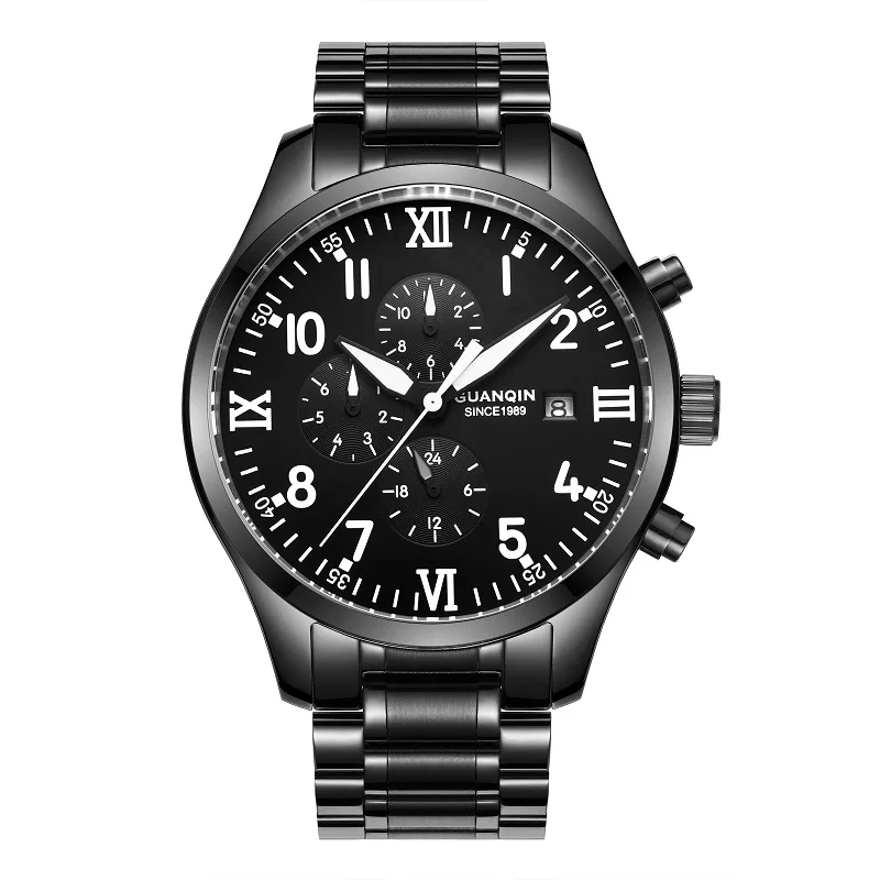 GUANQIN Mechanical Watch Men Black Luxury Brand Watch Sport Waterproof Luminou Automatic Watch 2017 Chinese Wrist Watch (6)