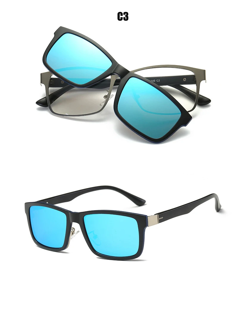 Оптическая оправа для очков Мужская Женская Сережка на магнитах Поляризованные солнечные очки близорукость очки оправа для мужчин и женщин RS220