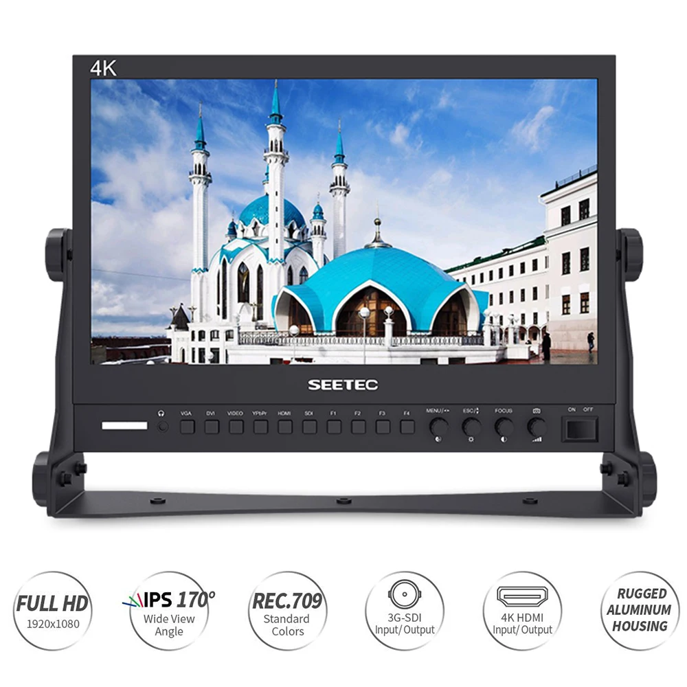 Монитор Seetec для видеосъемки экран 13 3 дюйма IPS 3G SDI 4K HDMI Full HD 1920x1080 настольный ЖК