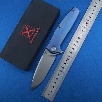 

LEMIFSHE XY750 NEW folding knife Ball bearing VG-10 blade Titanium handle camping hunting Outdoor pocket fruit knives EDC tools