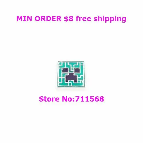 

Minecraft Creeper Face Floating Charm Game Locket Charm For Glass Floating Locket Accessories