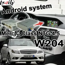 Android 6,0 gps окно навигации видео интерфейс для Mercedes benz C Class W204 NTG 4,5 команда AUDIO20 waze youtube carplay