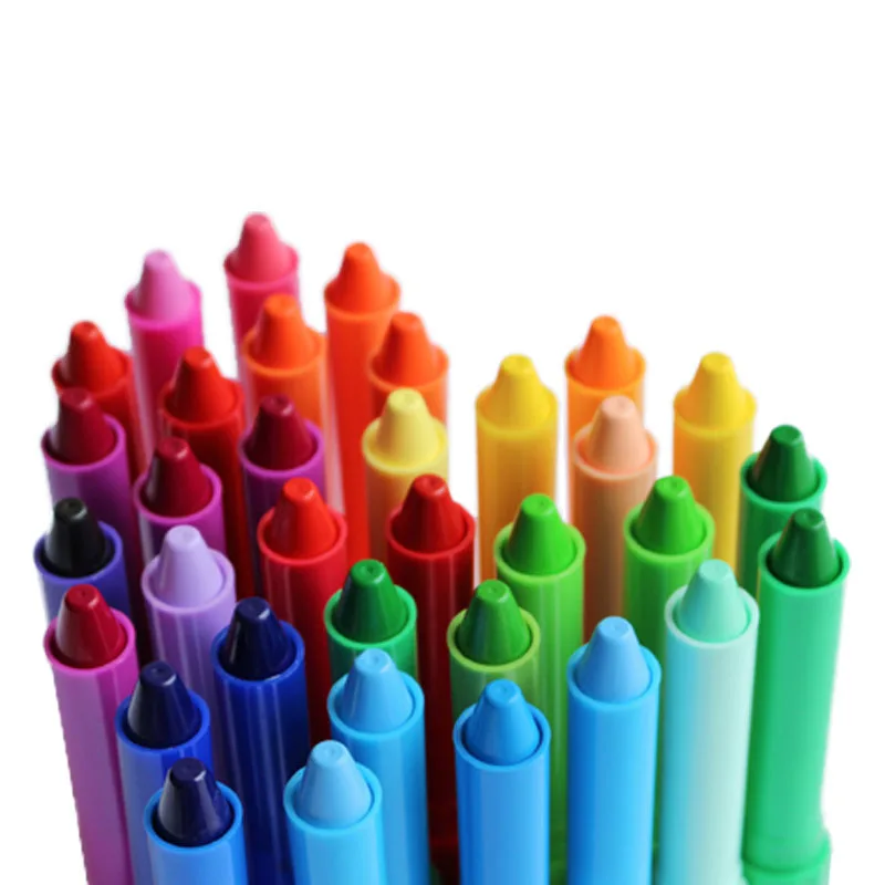 children's rotary plastic crayons non toxic washing colorful oil