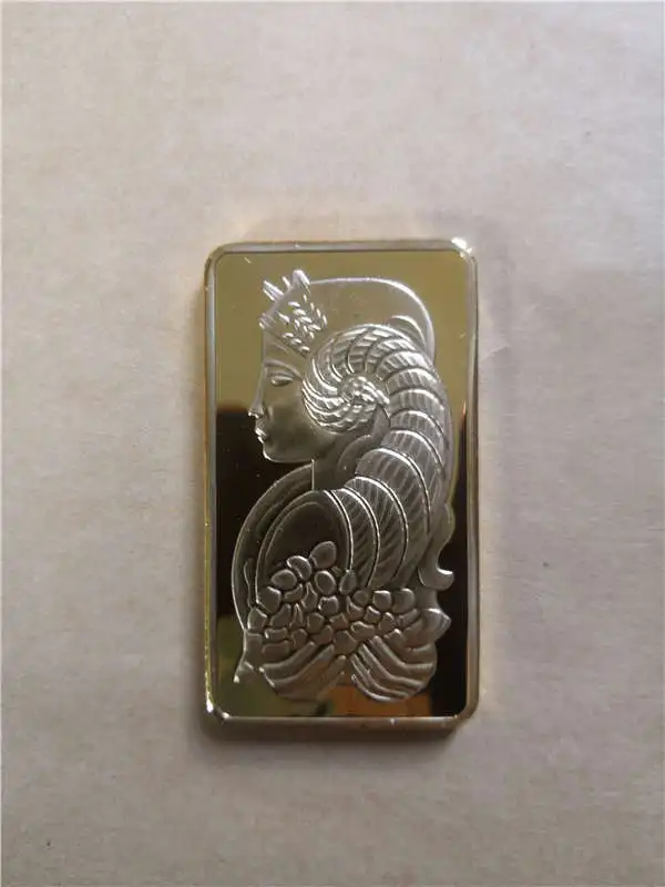 

New Suisse 1oz gold bar suisse gold plated coin Layered Bullion Bar Modern art Commemorative Coin
