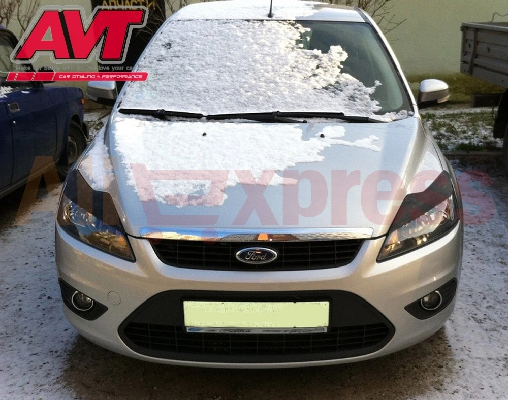 Реснички чехол для Ford Focus 2 2008-2011 брови крышка отделка молдинги огни внешняя отделка передняя фара автомобиля Стайлинг