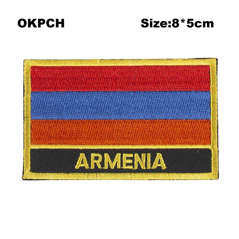 

Armenia Flag patcheswork fabric embroidery patch in Patches iorn patches for clothing flower PT0198-R