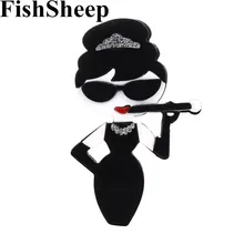 FishSheep Модные женские с держателем для сигарет Акриловые броши большой пластиковый милый леди табачная труба полимерная Брошь шпильки для женщин подарок для девочек