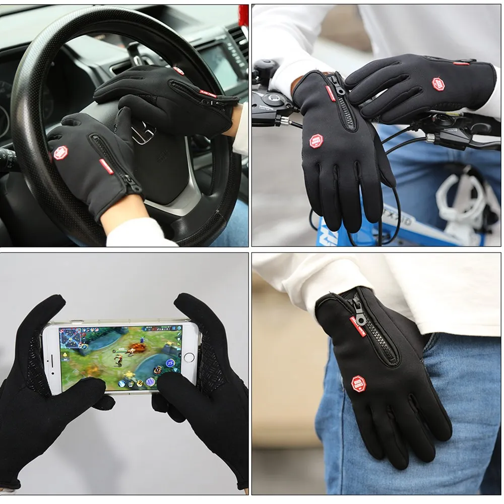 Регулируемый сенсорный экран Спорт на открытом воздухе Windstopper лыжные перчатки синие перчатки для верховой езды мотоциклетная перчатка MTB велосипедные перчатки мужские и женские