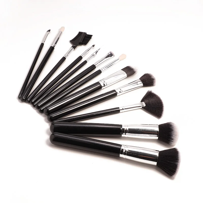 

ZOREYA Gift Makeup Brush Tool Set Black Rayon Black Set