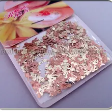 3D Золотой Кролик крошечная блестящая пудра с пайетками Spangle ногтей накладки для украшения ногтей наклейки оптом