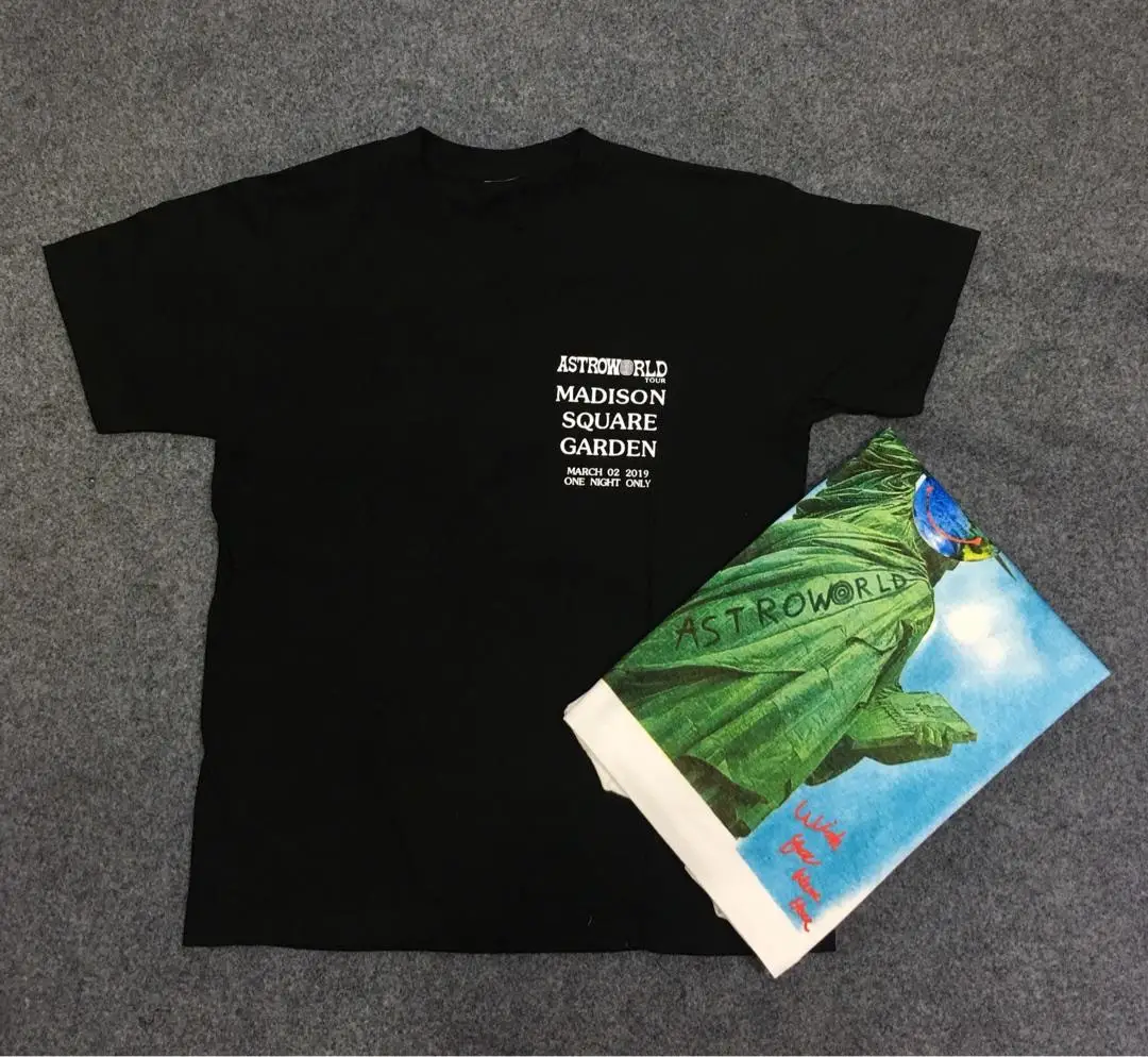 Трэвиса Скотта Astroworld, футболка, высокое качество, 1:1 хлопок, ASTROWORLD, футболка для мужчин и женщин, уличная одежда, хип-хоп, Astroworld, футболка, топ, футболка