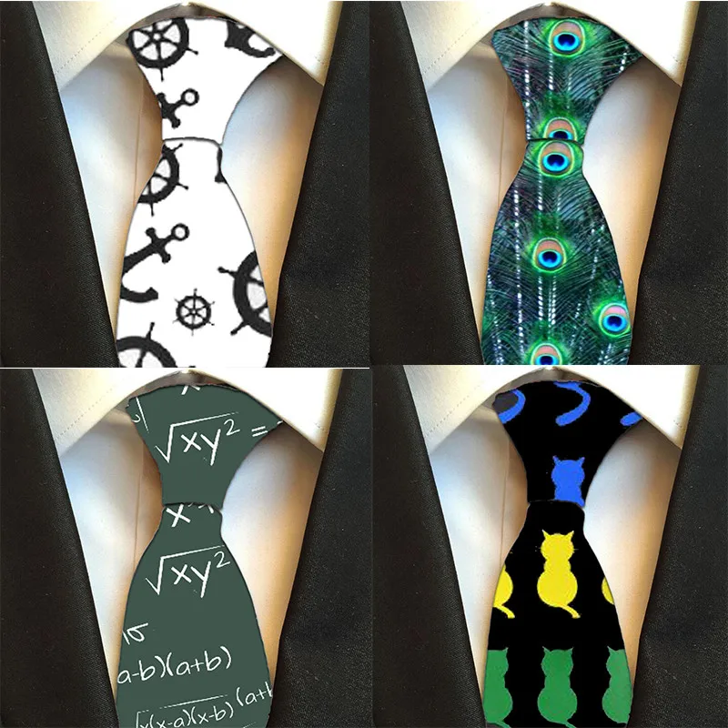 Клетчатые Галстуки, мужской модный галстук 8 см, черный галстук, креативный галстук с принтом для мужчин, повседневные забавные вечерние и свадебные аксессуары 8ZJQLD28