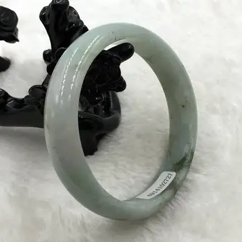 

02099 Certified Grade A Natural Lavender Green Jadeite Jade Bracelet Bangle