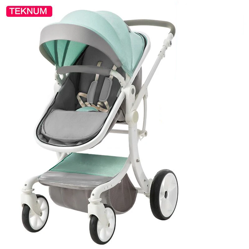 blue Teknum Детские коляски 55 см высокий вид автомобиля из искусственной кожи капюшон - Цвет: blue