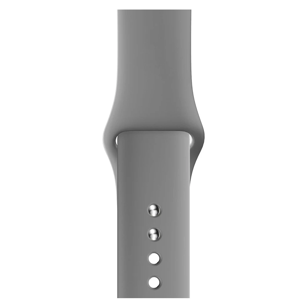 Цветной мягкий силиконовый сменный спортивный ремешок для 38 мм 42 мм Apple Watch 4 3 2 44 мм 40 мм наручный браслет ремешок для iWatch ремень - Цвет: Серый