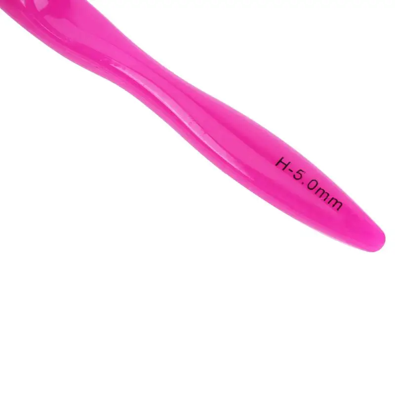 9 шт./лот, инструмент ABS, радужная пластиковая ручка, глинозема, игла для вязания, крючок для вязания, плетение, пряжа для вязания, 2 мм-6,0 мм