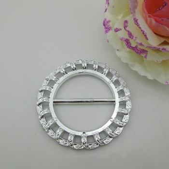 

(AB05 35mm)100pcs Fashion Large Round Acrylic Buckle For Chair Sash