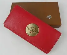 Mode geld karte ein baum frauen leder lange brieftasche