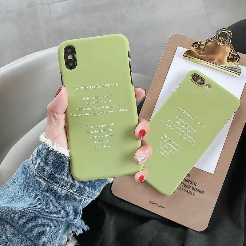 

BONVAN For iPhone X XR XS Max Case hard simple Plain Matte Protection Back Funda For iPhone 6 6s 7 8 Plus Phone Cover Coque
