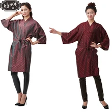 Salon Professional парикмахерских кимоно, волос одежда парикмахерские комбинезоны Красота SPA Парикмахерская гостевой халат Вай ткань