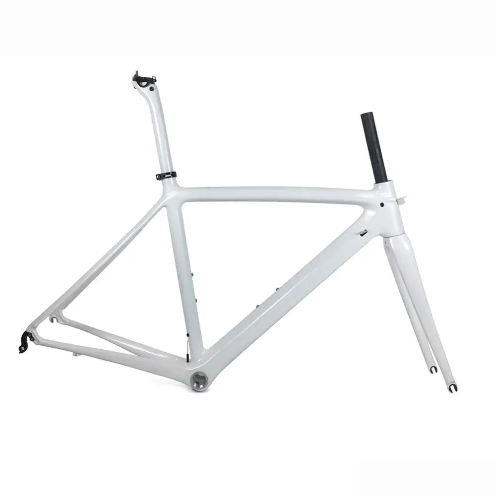 Spcycle T1000 полный углерода дорожного велосипеда BSA гоночный велосипед углерода кадров вилка подседельный 10 Цвета доступны 2 года гарантии - Цвет: White Frameset