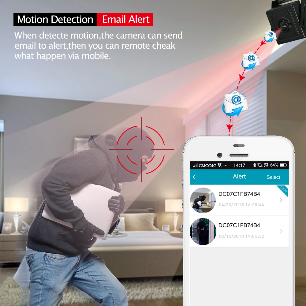  Hiseeu HD 720P 1.0MP CCTV Security Camera IP with Microphone home video surveillance network Camera - 32805215620