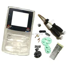 Абсолютно ясно Цвет замена крышки ForNintendo GBCw/кнопки повредить консольной оболочке Корпус с трубкой объектив резиновые прокладки