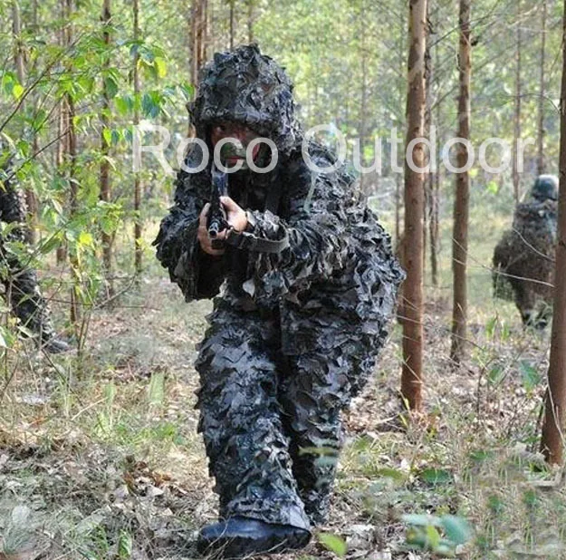

Ultralight Breathable Camouflage Hunting Ghillie Suits Tactical Sniper Ghilly Suit Airsoft Digital Woodland