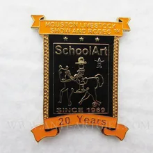 Мягкие эмалированные значки нагрудные булавки школы книги по искусству 20 лет награды значки с пятью звездами позолоченный дизайн ваш логотип