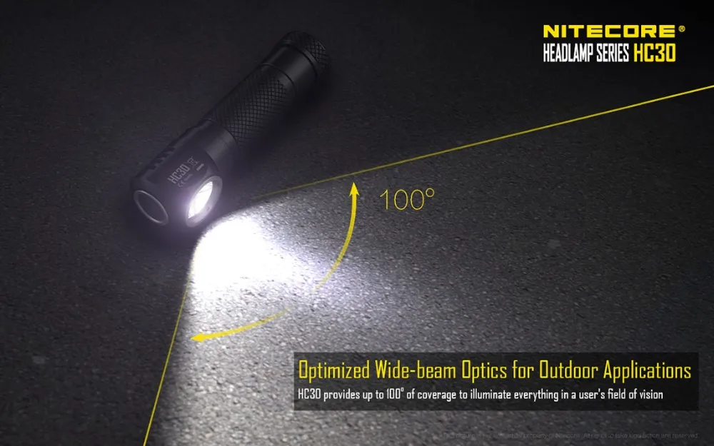 NITECORE HC30 HC30W нейтральный белый налобный фонарь 1000 люмен Водонепроницаемый фонарик для кемпинга без аккумулятора 18650