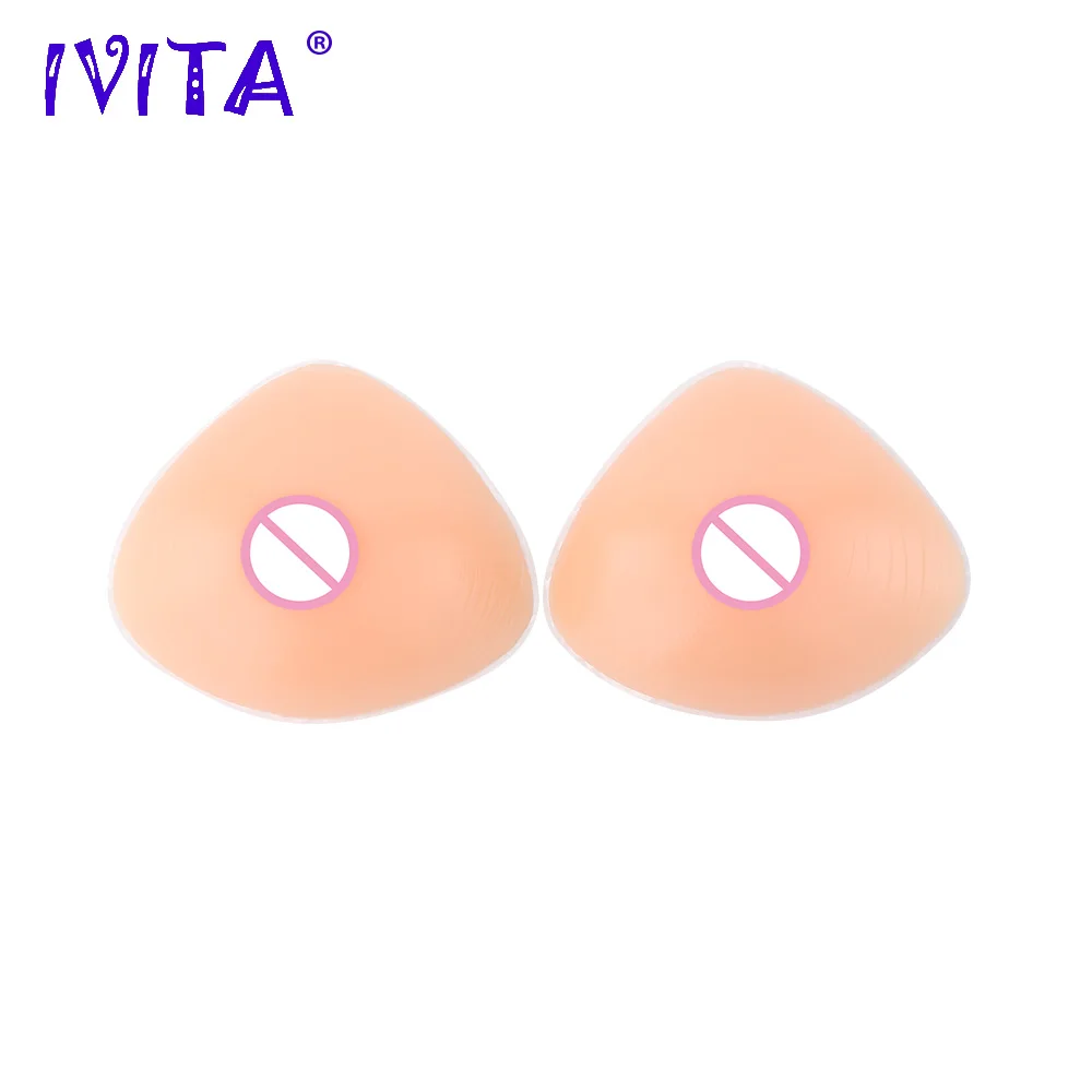 

IVITA Artificial Silicone Breast Forms Fake Boobs Triangle Realistic Breasts for Postoperative Mastectomy Protection Sets