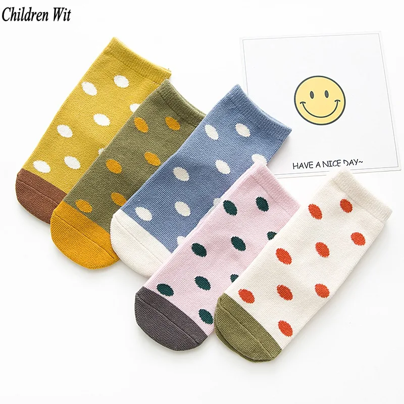 5 pairs Dot animal Г. Осень-зима, новые детские носки хлопковые носки в горошек с рисунками животных стильные детские носки От 1 до 12 лет носки для мальчиков и девочек, 5 пар/лот - Цвет: 5 pairs Dot animal