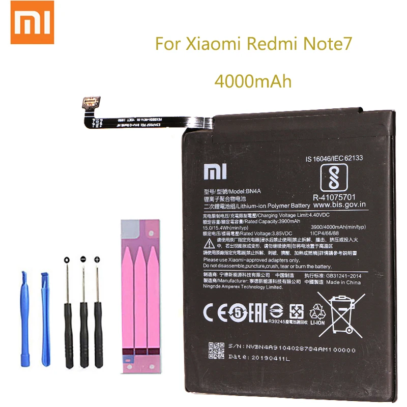 XiaoMi оригинальная запасная батарея BN4A для Redmi Note7 Note 7 M1901F7C 100% новая аутентичная