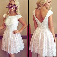white short dress for graduation