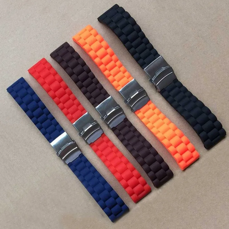 

Silicone Watchband Watches Replace Electronic Wristwatch Band Sports Watch Straps LXH