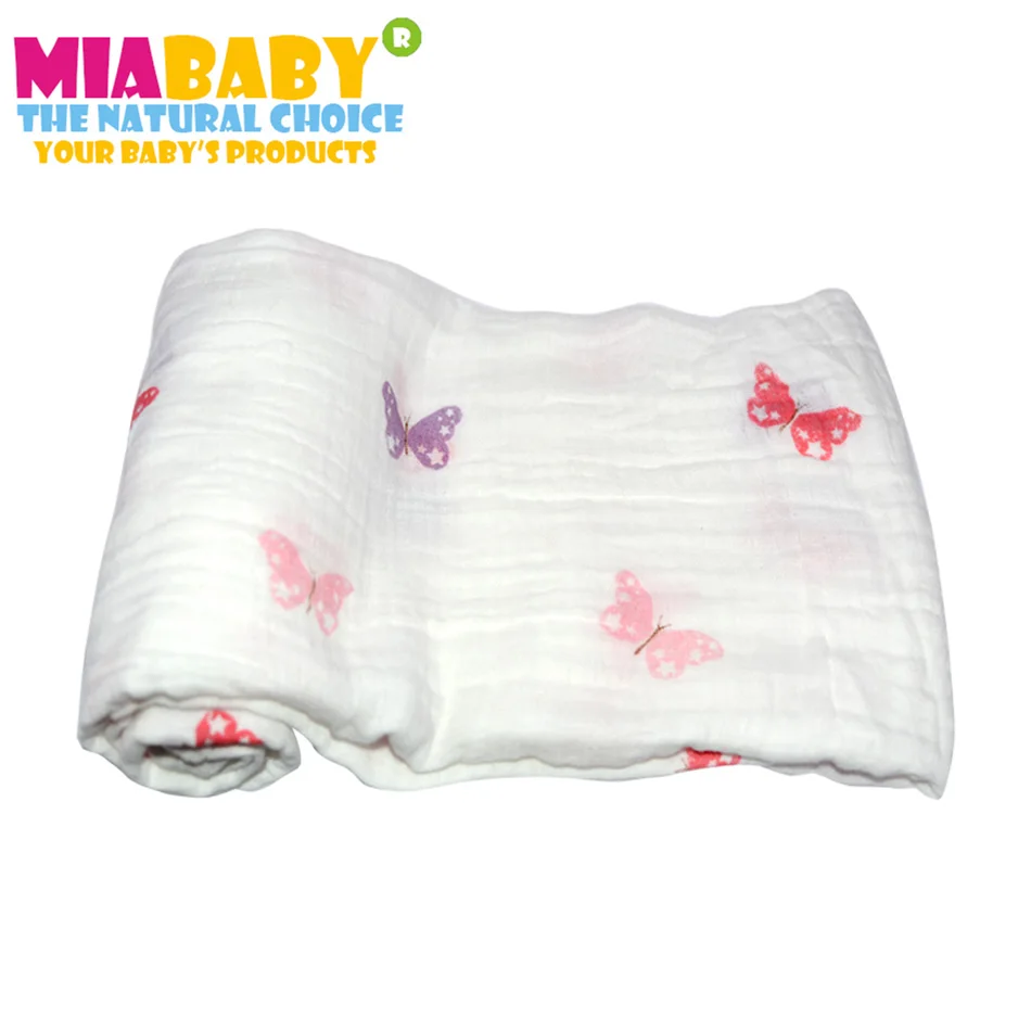 Miababy (9 шт./лот) 100% хлопок муслиновое детское пеленание супер мягкое вашего