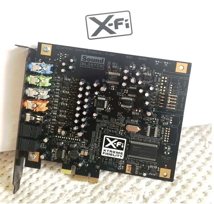 Оригинальная разборка 7 1 для креативной звуковой карты X Fi SB0880 PCI E волоконный порт