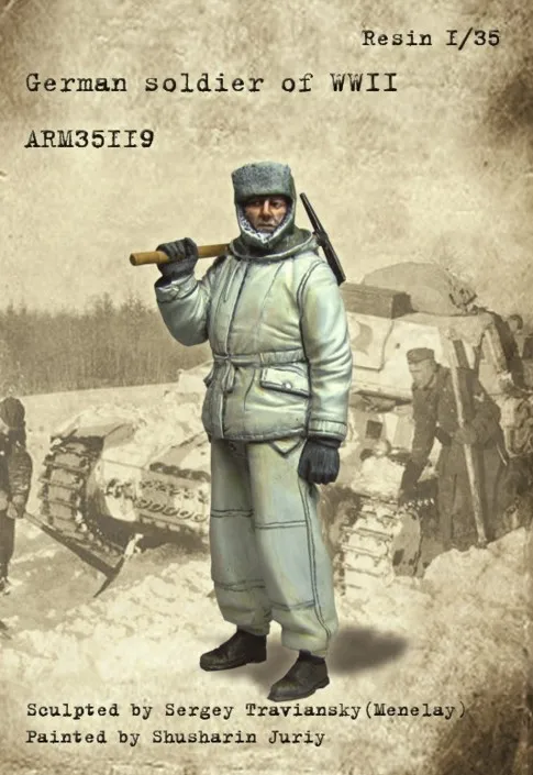 Немецкие инженеры в масштабе 1/35 зимние миниатюры модель из смолы Второй мировой