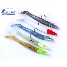 ILURE Мягкая приманка Т хвост свинцовая головка с крюком световая приманка для рыбалки 11 см 19 г 5 шт./партия рыболовные снасти силикагель