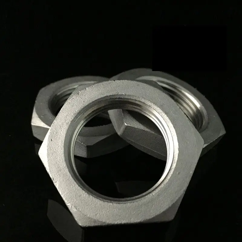 

3/8" BSP Female Thread 304 Stainless steel Hex Lock Nuts Primary color Pipe Fitting Connector Cap