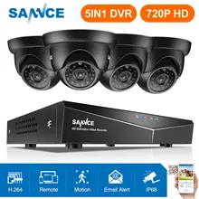 SANNCE 8CH 720P камера безопасности системы HDMI 5в1 DVR с 4 шт TVI 720P Открытый всепогодный CCTV домашний комплект видеонаблюдения
