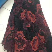 Французское хлопчатобумажное кружево ткань высокого качества африканский тюль вышитая чистая кружевная ткань для свадебного платья вечерние платья 1Y