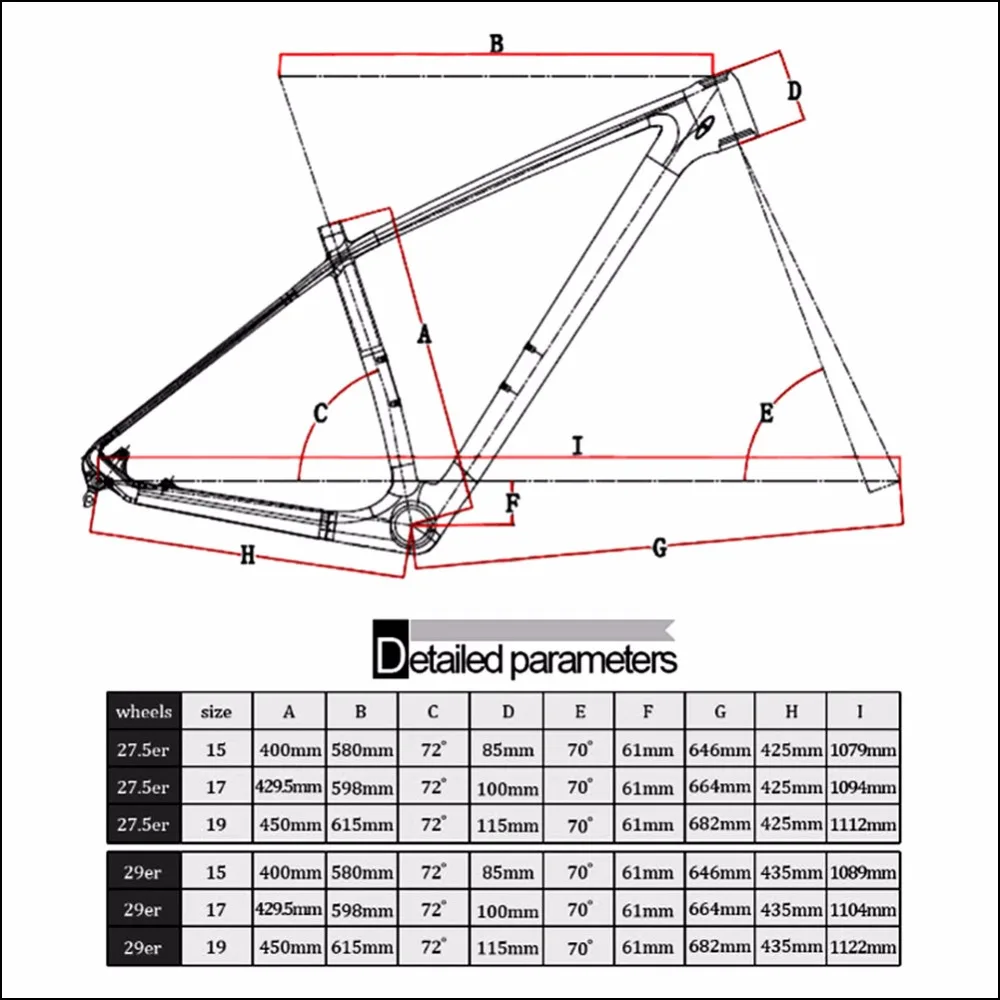 Top Spcycle 650B/27.5er/29er MTB Mountain Bicycle Carbon Fiber Frames Framesets,142mm Thru Axle MTB Bike Carbon Frames 15"/17"/19" 0