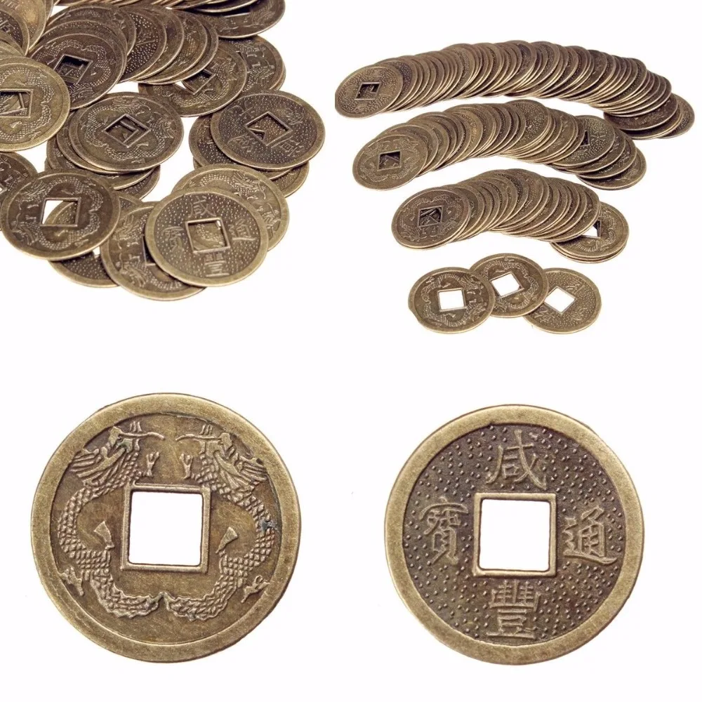 100 шт фэн-шуй китайский Восточный император древние деньги монета удача богатство