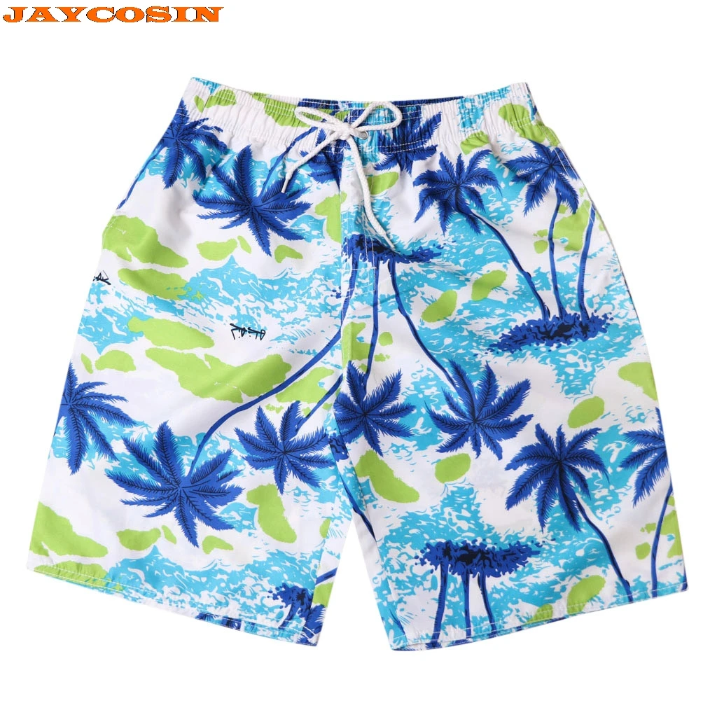JAYCOSIN 100% Polyester Summer Casual Shorts Men Trousers Male Blue Print Pattern Straight Short Beach Mens Clothing 2019 New | Мужская
