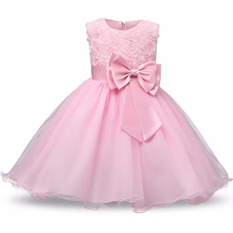 Летние нарядные платья для девочек; платье принцессы для выпускного вечера; свадебное платье с цветочным узором для девочек; одежда для детей; 5 От 6 до 10 лет - Цвет: Pink