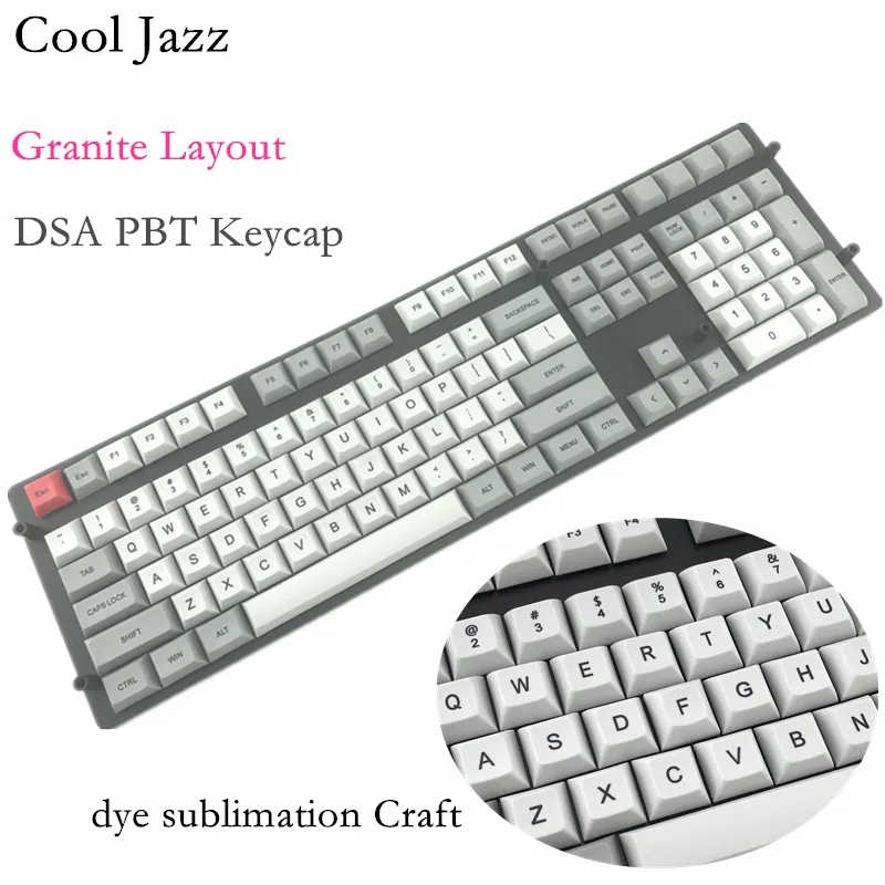 Cool Jazz DSA dye сублимационная pbt 108 клавиатура Kailh Gateron Cherry mx Переключатель Гранитная