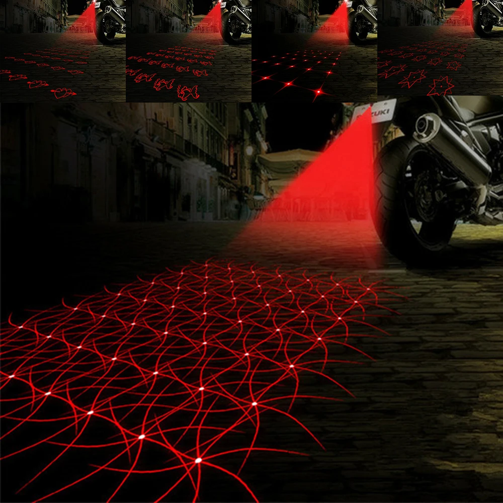

Waterproof Motorcycle Fog Lights Cool Motorbike Tail Light Motorcycle Rear Car Laser Brake Turn Bulb Accessories Car styling