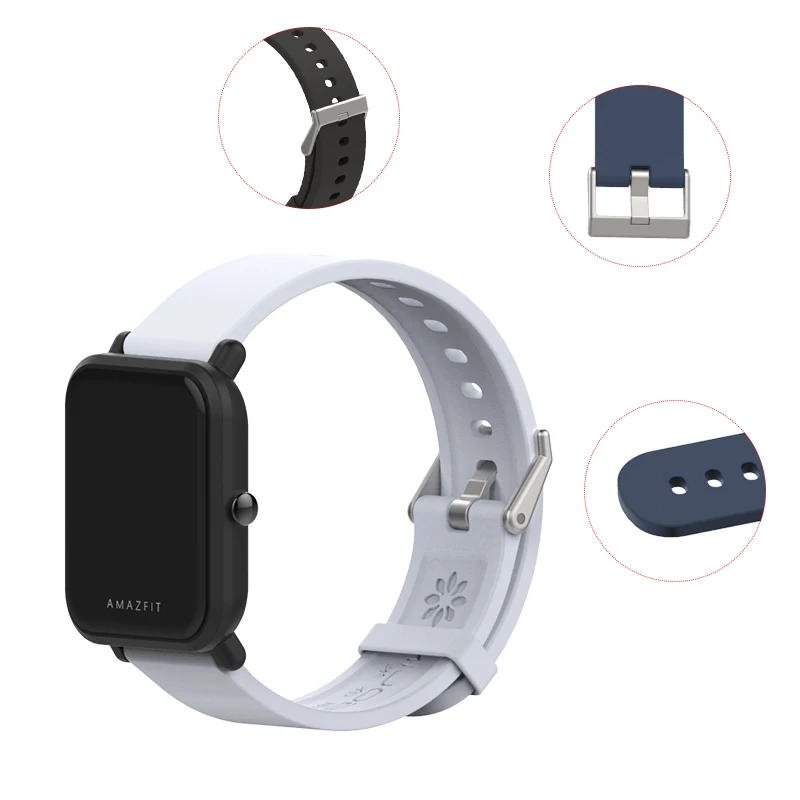 20 мм силиконовый ремешок для Xiaomi Huami Amazfit Bip BIT Lite защитный чехол аксессуары защита