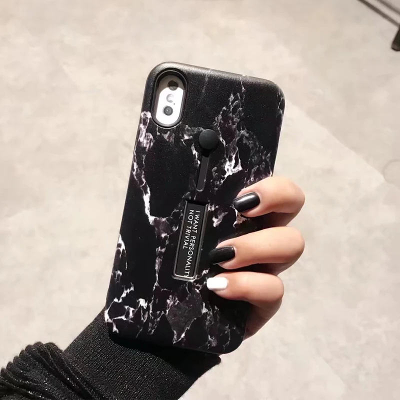 Marble PC Cover For iPhone 6 6s 6Plus 7 7Plus 8 8Plus X Case Ring Slim For iPhone 6 6s 6Plus 7 Marble Cases Ring Holder Armor (15)